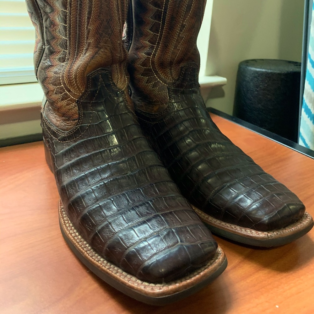 Ariat caiman crocodile cowboy boots